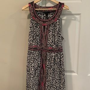 INC International Concepts Sleeveless Dress. Above Knee. B/W/Pink Animal Prnt 3X